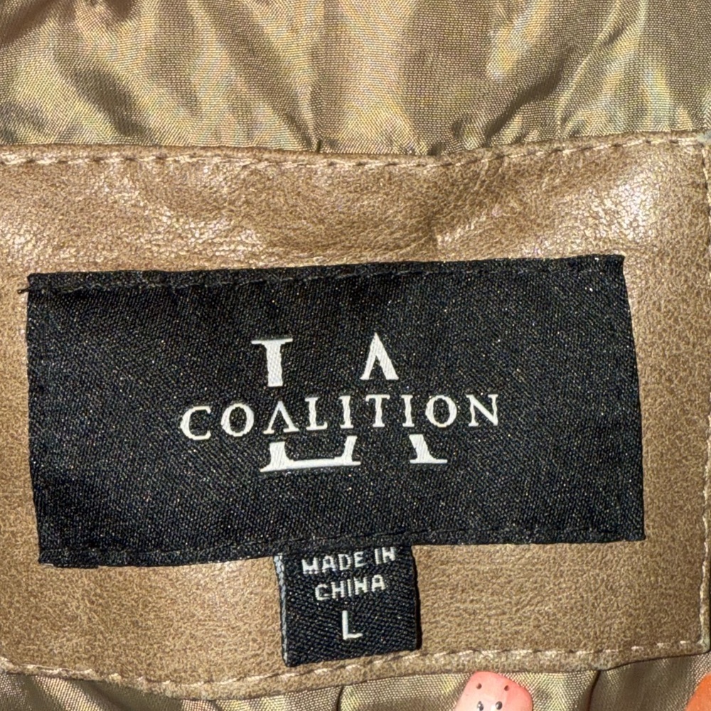 la coalitio Tan Leather Jacket for Women - Picture 6 of 6